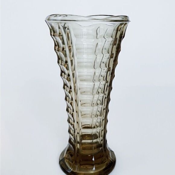 Vintage Other - Vintage Fidenza Smokey Gray Glass Vase​
